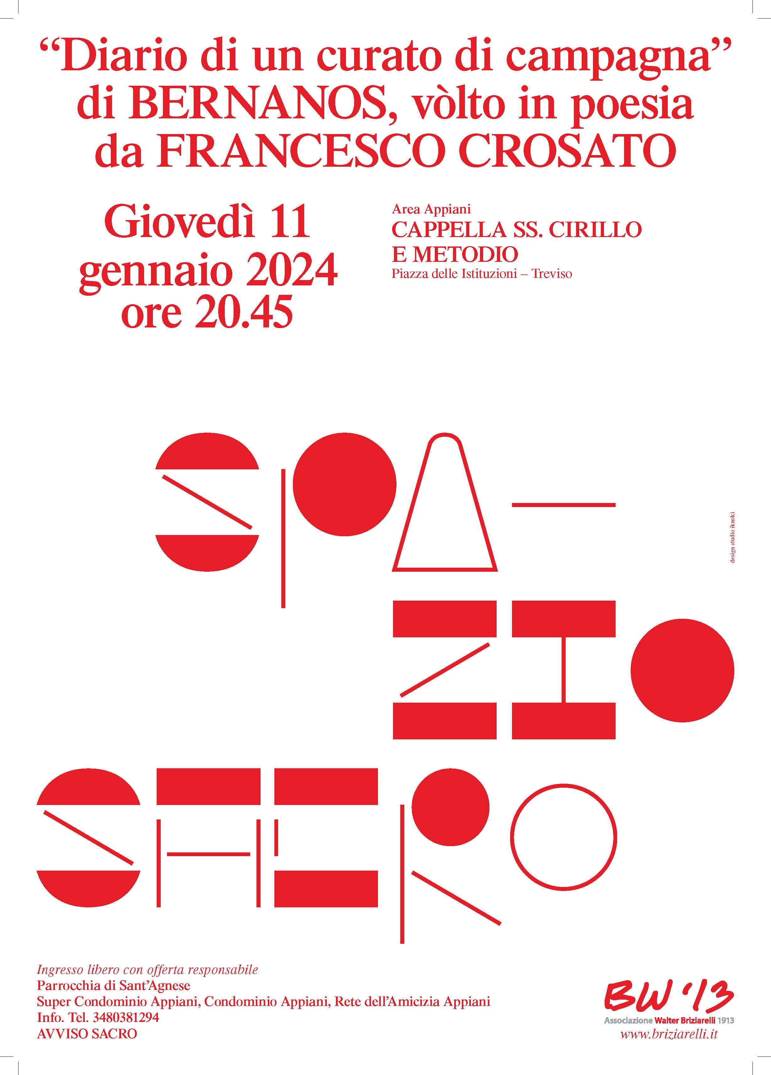 “Diario di un curato di campagna” di BERNANOS, vòlto in poesia da FRANCESCO CROSATO