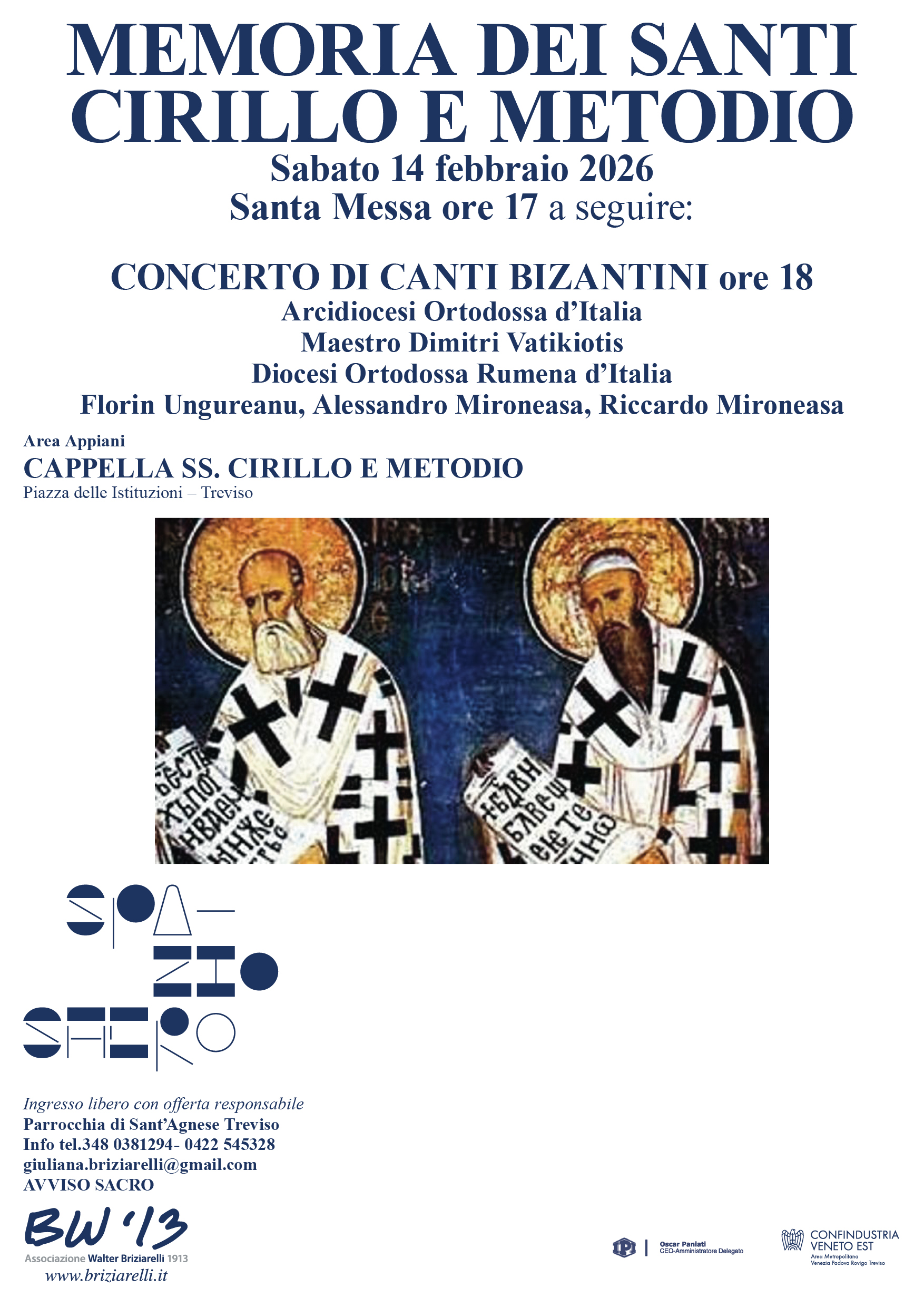 Memoria dei santi Cirillo - Concerto di canti bizantini